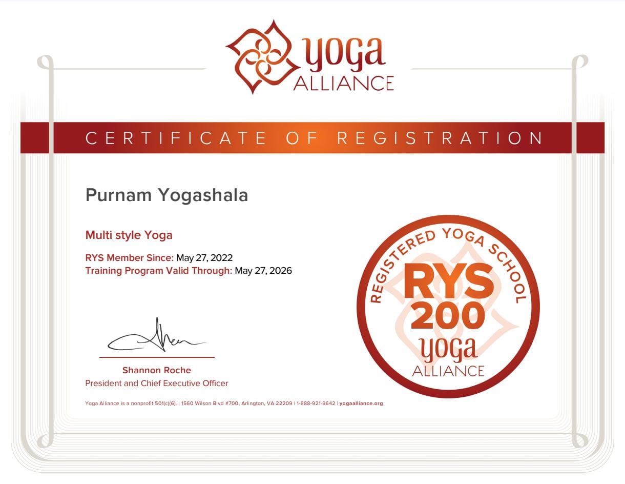Yoga alliance 200 hours certification