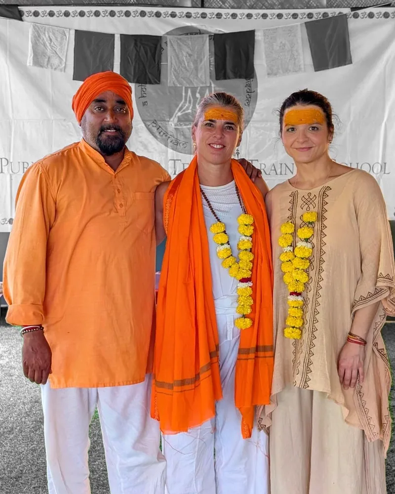 Graduation ceremony at Purnam Yoga Teacher Training School, Agonda Beach Goa